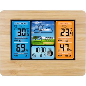 Draadloze Weerstation Kleur Hd Display Digitale Thermometer Thuis Wekker Met Temperatuur Vochtigheid Barometer