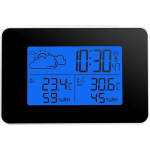 Digitale Display Thermometer Vochtigheid Klok Kleurrijke LCD Alarm Kalender Weer Barometer