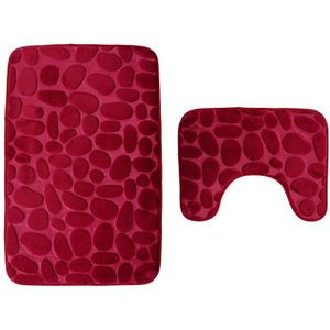 2 Stks/set Fleece Badmat Sets 3D Geplaveide Tapijt Wc Decor Mat Badkamer Anti-Slip Vloermatten Absorberende Tapijten europa Amerika