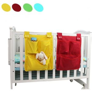 1Pc Multifunctionele Opknoping Opbergtas Babybedje Bed Crib Organizer Speelgoed Luier Pocket Voor Pasgeboren Canvas Bed Opknoping Tas