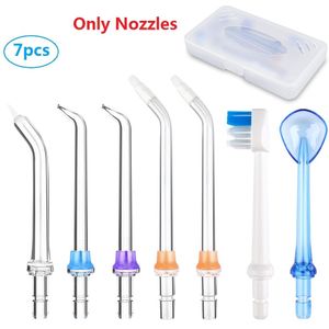 7 X Draagbare Vervangbare Dental Water Flosser Jet Tips Nozzles Sets Voor Monddouche Dental Water Floss Tanden Cleaner Met doos