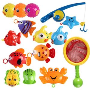 15 Pcs Kinderen Vissen Speelgoed Plastic Vis Staaf Netto Pocket Set Kinderen Spelen Water Bathtime Game Educatief