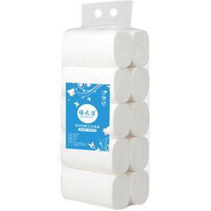 10 Rolls 4-Ply Toiletpapier Zachte Toiletpapier Zeer Absorberende Home Keuken