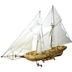1:100 Harvey Zeilboot Houten Model Assemblage Diy 3D Speelgoed Boten Oude Kinderen Handgemaakte Kit Puzzel U9Q7
