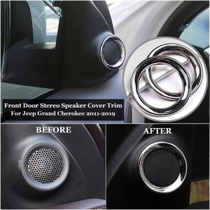 Auto Innerlijke Front Deur Stereo Speaker Trim Ringen Voor Jee-p Grand Cherokee Auto Innerlijke Front deur Stereo Speaker Trim Ring
