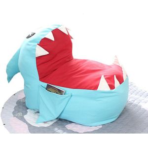 Knuffeldier Speelgoed Opslag Bean Bag Shark Vorm Kind Speelgoed Organisator Stoel Home Decoratie Meubels