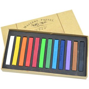 12/24/36/48 Colors Chalk Easy Use Painting Chalk Set Stick Toner Hair Dye Students Bright Color Drawing Line Soft Pastel