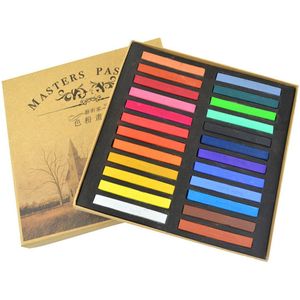 12/24/36/48 Colors Chalk Easy Use Painting Chalk Set Stick Toner Hair Dye Students Bright Color Drawing Line Soft Pastel