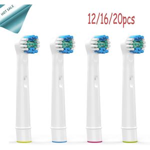 12/16/20 Stuks Opzetborstels Voor Oral-B Elektrische Tandenborstel Fit Advance Power/Pro Gezondheid/Triumph/3D Excel/Vitality Precision Clean