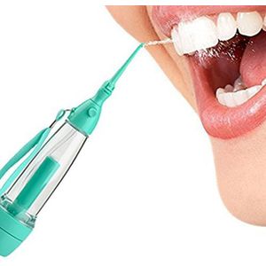 Groene Tanden Cleaner Handleiding Jet Water Monddouche Draagbare Hygiëne Bleken Gezondheidszorg Handleiding Tanden Schoonmaken Tool Oral Care