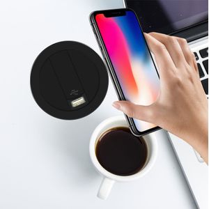 Embedden Desktop Snelle Draadloze Oplader Meubels Kantoor Tafel Bureau Gemonteerd Snel Opladen Ingebed Voor Iphone X Xs Max Samsung S9 8