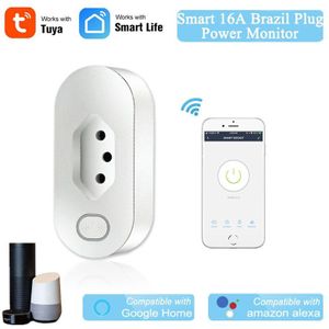 Alexa Compatibel Smart Brazilië Plug Tuya App Draadloze Controle Timer Brazilië Smart Outlet Alexa Voice Control Br Energy Monitor