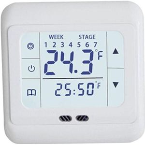 Thermoregulator Touch Screen Verwarming Thermostaat Voor Warme Vloer Elektrische Verwarming Systeem Temperatuur Controller Met Kid Slot