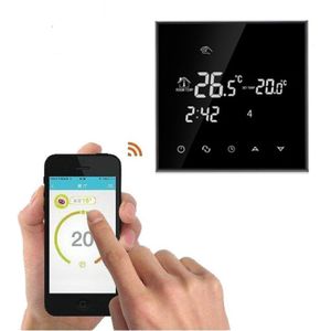 HY03WE-4 Wi-fi 7 Dagen Timer Programmeerbare App Encho Wifi Draadloze Digitale Thermostaat Lcd Touchscreen Case Met Geofencing