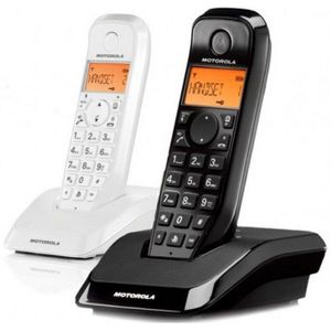 Motorola S1202 Duo Vaste Draadloze Telefoon Zwart En Wit Kleur