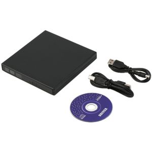 zwarte USB 2.0 Externe CD +-RW DVD +-RW DVD-RAM Brander Schrijver Voor Laptop PC