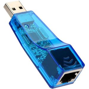 USB 2.0 LAN RJ45 Ethernet 10/100Mbps Netwerkkaart Adapter blauw voor PC Android