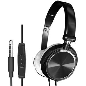 Wired Opvouwbare Deep Bass On-ear Oortelefoon w/Microfoon 3.5mm Interface Hoofdtelefoon voor Mobiele Telefoons Laptop Tablet Mp4 mp3 Headset