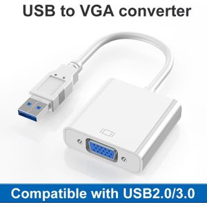 Alfavoce Usb 3.0 Naar Vga Converter Adapter 1080P Externe Video Kaart Multi-Display Voor Win 7/8 Laptop Pc monitor Projector