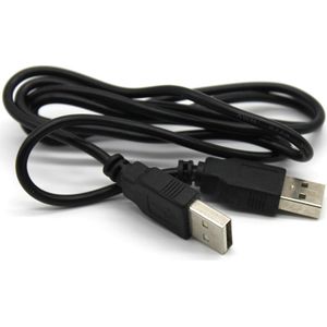 Zwart USB 2.0 Male naar Male Extension Data Cable Cord Aux Kabel Kabel Organizer Voor Radiator Auto Luidspreker Harde Schijf