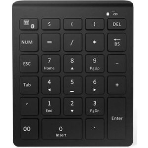 Ultra Slanke 28 Toetsen Bluetooth Numeriek Toetsenbord Aantal Pad Met Scissor-Switch Mini Digitale Toetsenbord Voor Pc Oppervlak Pro tablet