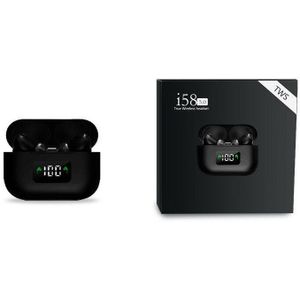 I58 Draadloze Bluetooth Headset TWS5.0 In-Ear Stereo Popup Venster Voor Motion Oortelefoon Hd Binaural Led Kleur Screen voor Iphone