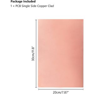 Enkelzijdige Pcb Koper Beklede Board Laminaat Etsen Plated Printplaat 5X7 7X10 10X15 10X20 12X18 15X20 20x30cm