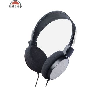 OKCSC M6 Over-ear Semi-Open-Back Hout Hoofdtelefoon Actieve Ruisonderdrukkende Avondmaal Bass Wired Inklapbare Headset 3.5mm Vergulde