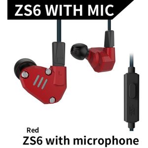 KZ ZS6 2DD + 2BA Hybrid In Ear Oortelefoon HIFI DJ Monito Running Sport Oortelefoon Oordopje Headset Oordopjes KZ ZS6 ZS10 ZS5 AS10 ES4