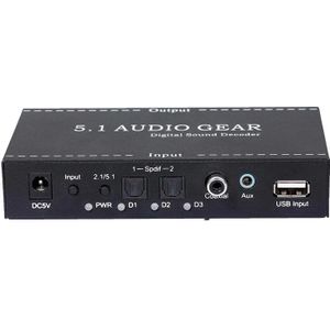 NK-A6L 5.1 O Gear Digital Sound Decoder O Converter 3.5Mm O Uitgang Ondersteuning Voor Dolby Digital AC-3 Dts Eu plug