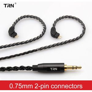 Trn 6 Kern Hoge Zuiverheid Koperen Kabel Met 3.5Mm Mmcx/2Pin Connector Voor Tfz Trn V30 V80 IM1 IM2 Trn X6