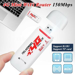 Draagbare 4G/3G Lte Auto Wifi Router Hotspot 150Mbps Draadloze Usb Dongle Mobiele Breedband Modem Sim kaart Unlocked