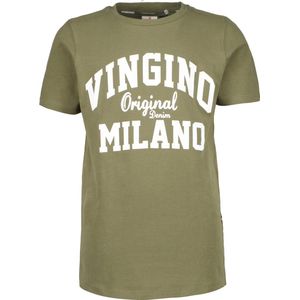 Vingino T-shirt met Logo Army Groen