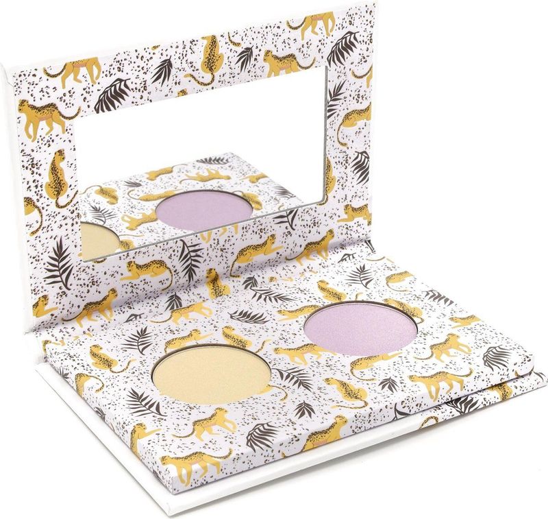 Natuurlijke Cheetah - Oogschaduw - Goudgeel - Paars