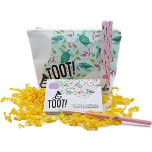 TOOT! Natuurlijke Kinder Make-up Set - Schildpad - Duo Oogschaduw, Kwast, Tasje