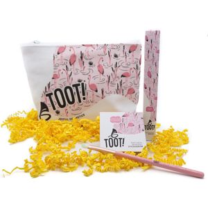 TOOT! Natuurlijke Kinder Make up Set - Flamingo - Oogschaduw, Kwast, Make up Tasje