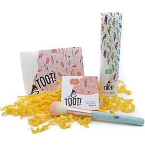 TOOT! Natuurlijke Kinder Make-up Set - Papegaai Perzik - Blush & Kwast