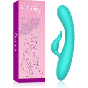 Vibby® Essential Pro – Vibrator – Vibrators voor Vrouwen – Rabbit Vibrator – Clitoris & G-Spot Stimulatie - Blauw