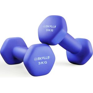 db SKILLS 3KG dumbbell set van 2 stuks - gewichten - fitness - sport - Blauw