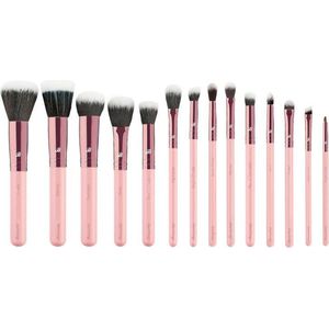 Boozyshop ® Pink & Rose Gold 14 pc. Starter Set - Make up kwasten set - Roze / Rose goud - 14-delig - Kwastenset