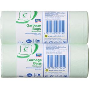 Biozakken 24 liter - 2 x 10 Composteerbare vuilniszakken - 60 x 45 cm - Biologisch afbreekbare afvalzakken - Gft afvalzakken