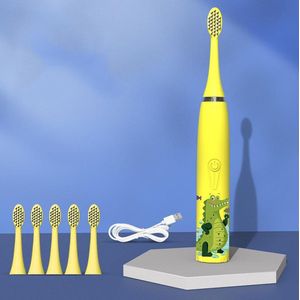 CoolHome Sonic Draakje-  Elektrische Tandenborstel geschikt voor Peuters en Kinderen - Kindertandenborstel -  Geel