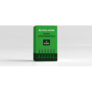 CoolHome Sonic Opzetborstels Kikker- 6 stuks - Groen