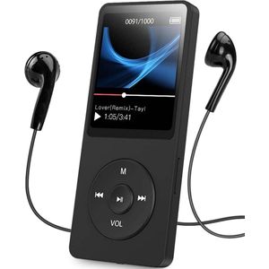 Dailygoods® MP3 speler - Incl. 32 GB - Bluetooth - Draadloos - Voice Recorder - FM -Zwart