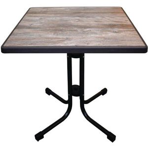 Limburg Vintage Opklapbare Terrastafel 70 X 70cm - Houtlook FN993