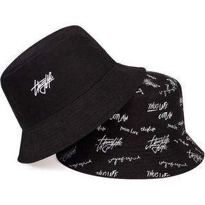 Reversible bucket hat Thug Life - One size - Zwart