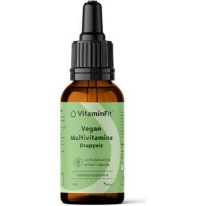 VitaminFit Vegan Multivitamine Druppels - 100% Natuurlijk & Plantaardig - Vloeibaar - 30 ML