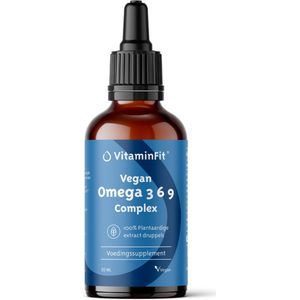 VitaminFit Omega 3 6 9 Complex - 100% Natuurlijk & Plantaardig - 50 ML - Rijk aan DHA en EPA - Vloeibaar - Visvrij!