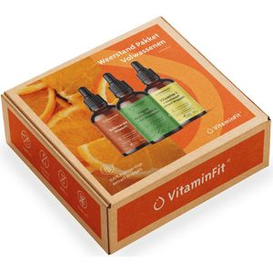 Vitamine C - Weerstand Pakket - 3 Supplementen - Natuurlijke Druppels - 50 ml