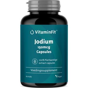 VitaminFit Jodium uit Plantaardig Kelp 150mcg Capsules - 100% Natuurlijk & Plantaardig - 60 Capsules